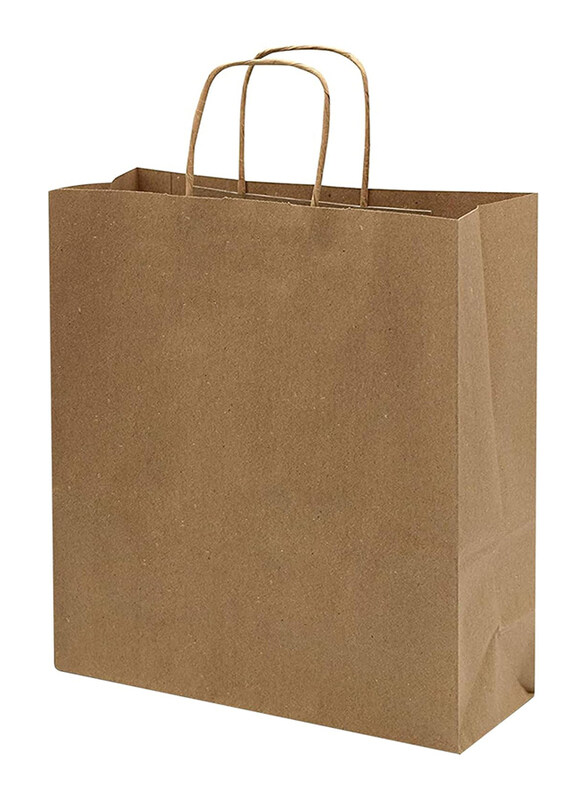 

Markq Paper Bags with Handles, 42 x 31 x 12cm, 12 Pieces, Brown