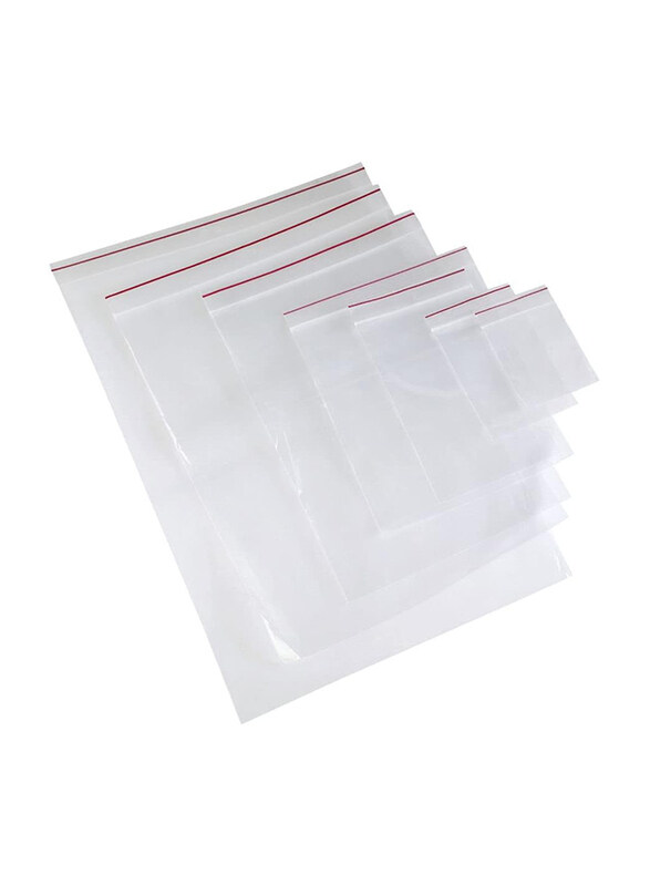 

Markq 100-Piece Zipper Lock Resealable Plastic Zipper Bags for Documents Toys Gifts Packaging and Shipping Clothing T-shirts and More, 8 X 11.2 Inch,