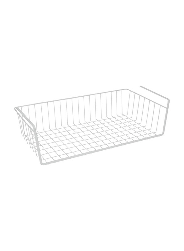 

Markq Hanging Under Shelf Storage Wire Basket Space Saving Organizer for Kitchen Office Bathroom Cupboard Pantry Cabinet Bookshelf, X-Small, White