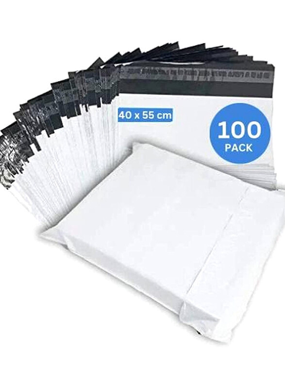

Markq Poly Mailers Bags, 40 x 55cm, 100 Piece, White