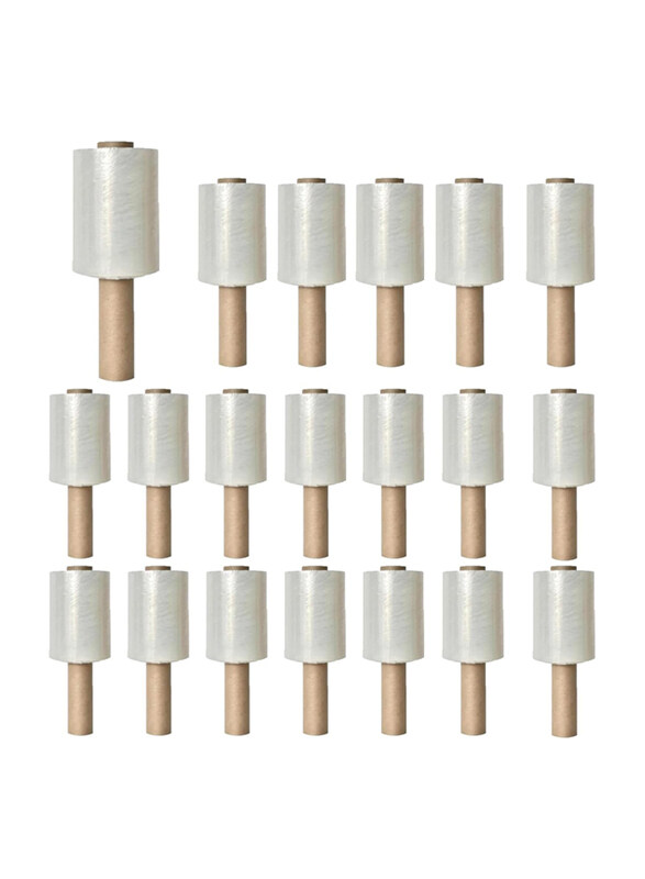 

Markq Mini Stretch Film Wrap, 4 inch, 20 Rolls, Clear