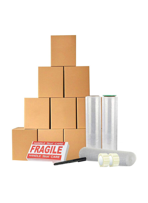 

Markq Large Double Wall Cardboard Box, 45x45x70cm, 10 Piece, Brown