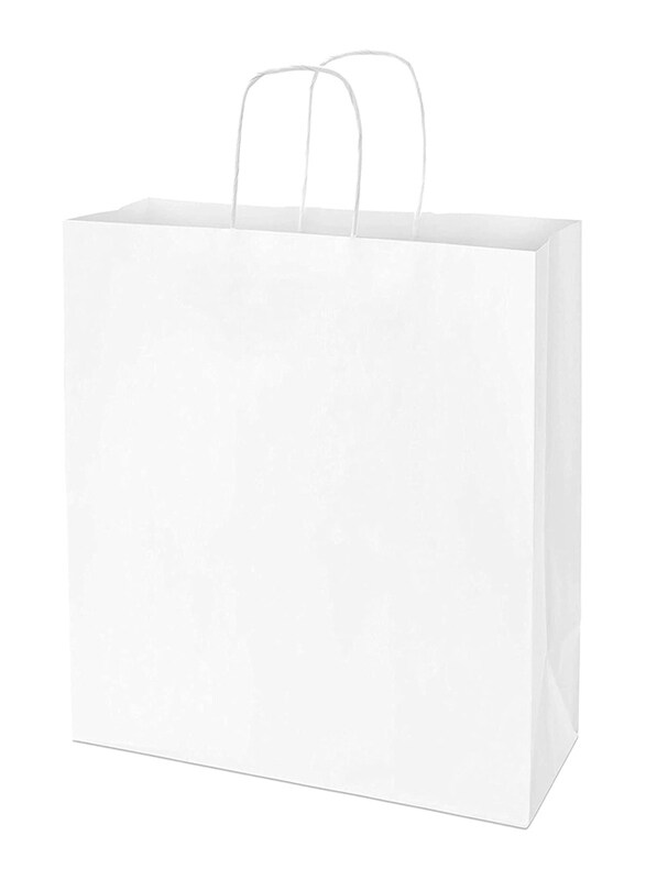 

Markq Paper Bags with Handles, 42 x 31 x 12cm, 12 Pieces, White
