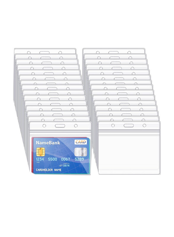 

Markq Plastic Card Holder, 9.8 x 8cm, 100 Piece, Clear