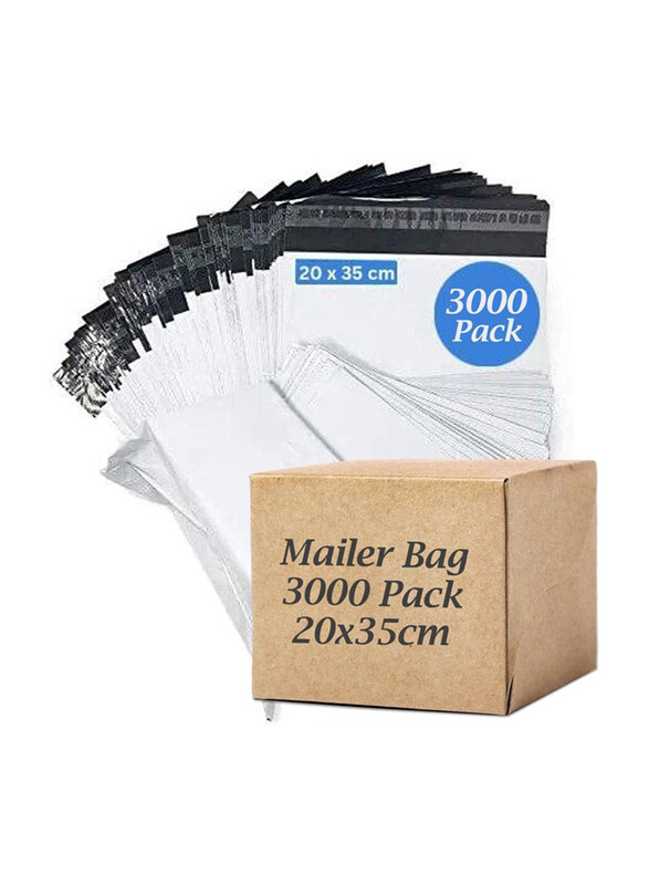 

Markq Poly Mailers Bags, 20 x 35cm, 3000 Piece, White