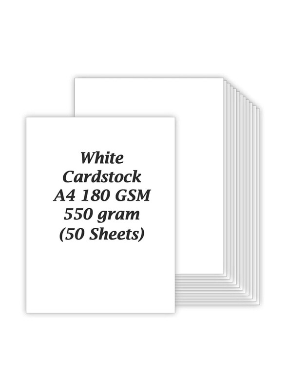 

Markq A4 Cardstock, 180 GSM, 50 Pieces, White