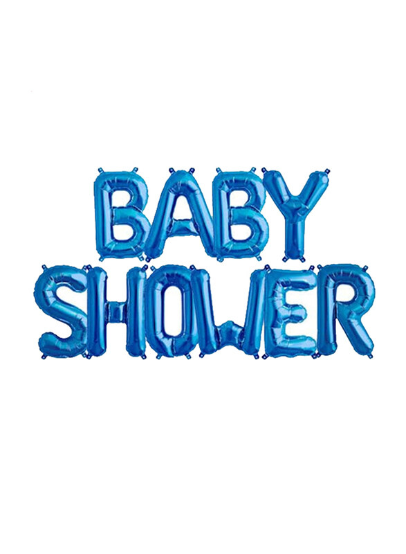 

Markq Baby Boy Baby Shower Foil Balloon Banner, 16 Inch, Blue