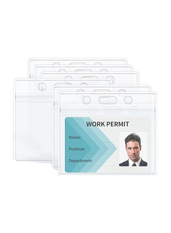 

Markq Plastic Card Holder, 9.8 x 8cm, 10 Piece, Clear