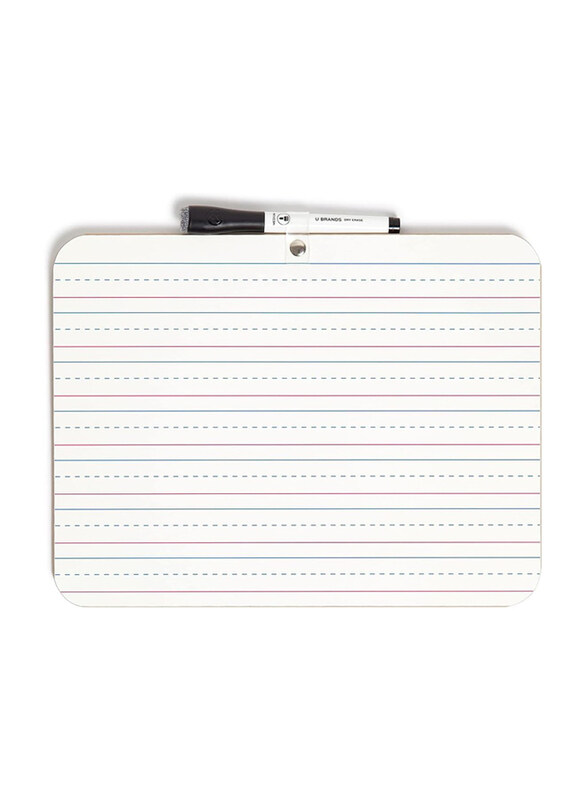 

Markq Lined Dry Erase White Board, A4, White