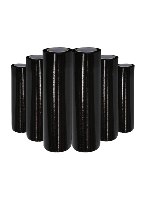 

Markq Stretch Film Wrap, 500mm, 6 Roll, Black