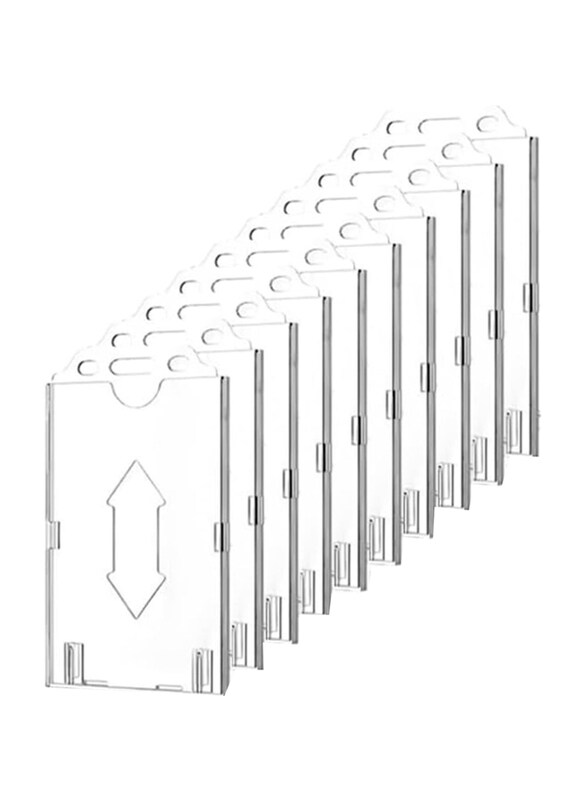 

Markq Hard Plastic Vertical Card Holder, 10 Piece, Clear