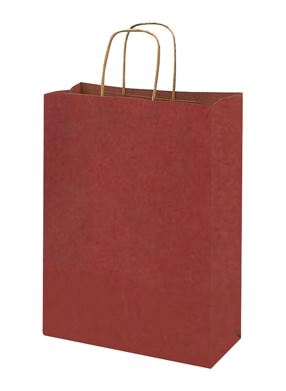

Markq Paper Bags with Handles 33 x 26 x 12cm, 12 Pieces, Maroon