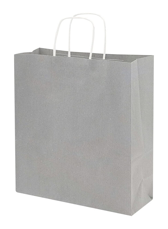 

Markq Paper Bags with Handles, 42 x 31 x 12cm, 12 Pieces, Silver
