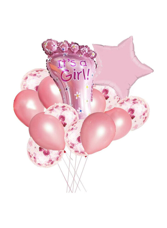 

Markq It’s a Girl Balloon Set, 14 Pieces, Pink