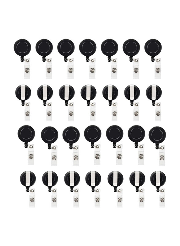 

Markq Retractable Badge Reel with Clip, 100 Pieces, Black
