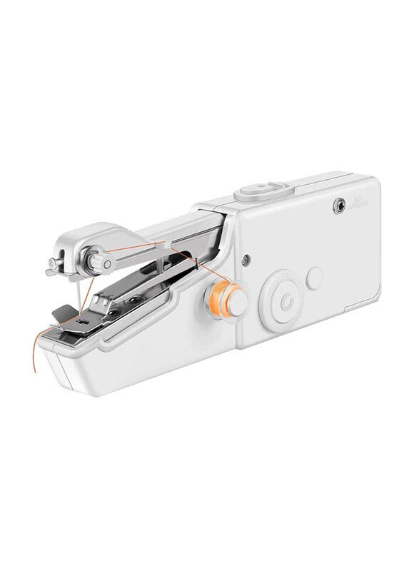 

Markq Cordless Electric Mending Mini Portable Handheld Sewing Machine for Beginners DIY Fabrics Clothes Home Travel, Silver