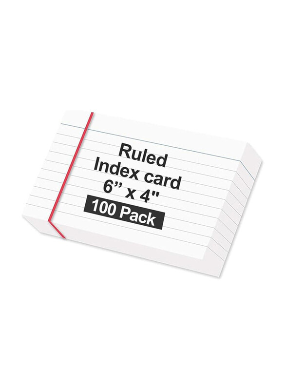 

Markq Ruled Index Card, 100 Pieces, 240 GSM, White