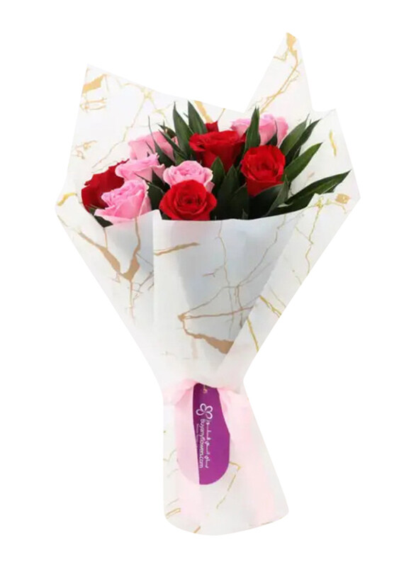 

Generic Cute 11 Roses Bouquet, Pink/Red