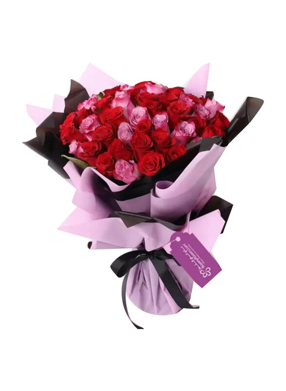 

Generic For My Queen Bouquet 51 Roses, Red/Pink