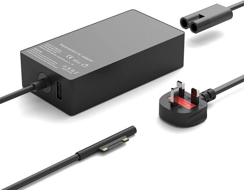 

65W Charger 15V/4A Power Supply Adapter Compatible with Microsoft Laptop/Tablet Surface Pro 3/4/5/6/7/8/X Surface Go & Surface Book with USB Charging