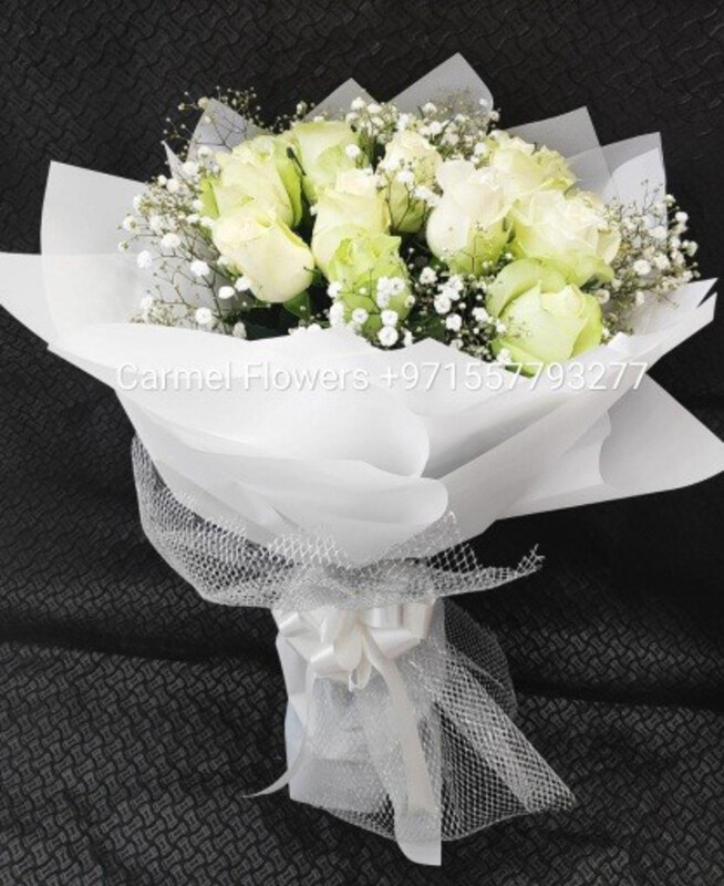 

Carmel Flowers Premium White Bouquet, White