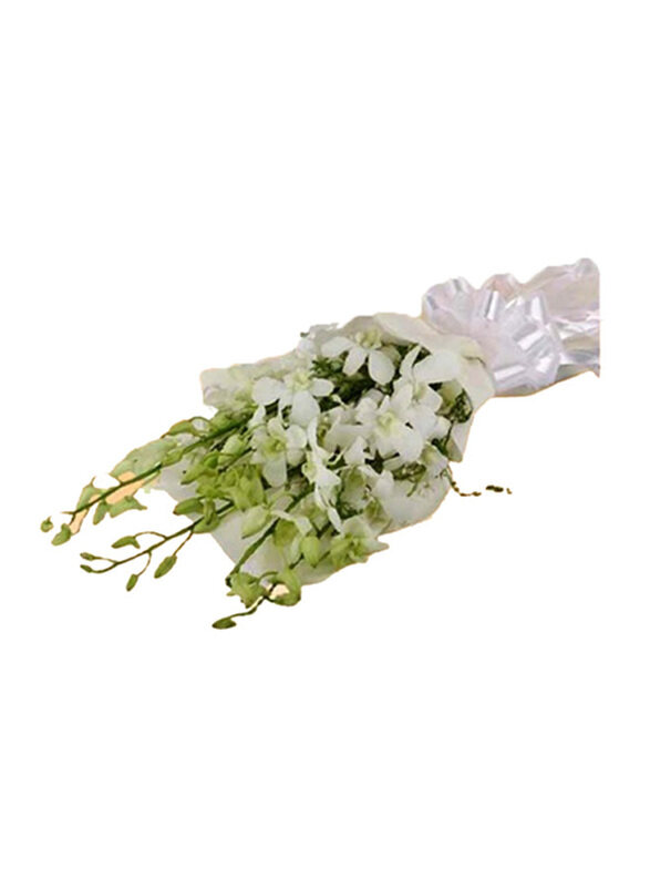 

Carmel Flowers White Orchids with Wrapping, White