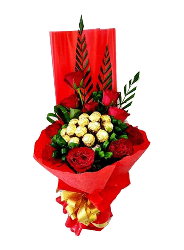 

Carmel Flowers Red Allure Bouquet, Red