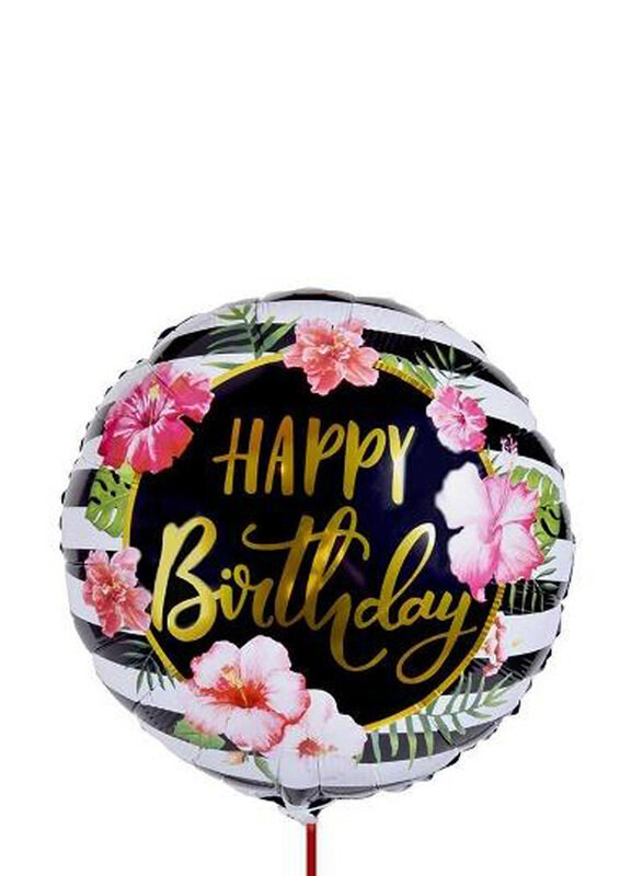 

Carmel Flowers Birthday Foil, 3, Black