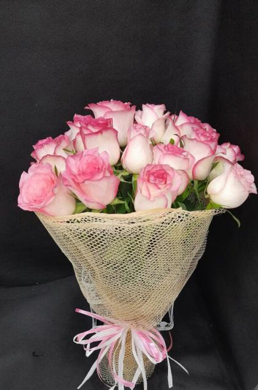 

Carmel Flowers Pink Roses Bunch, 18 Pieces, Pink Rose