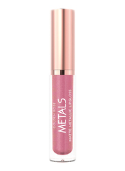 Golden Rose Matte Metallic Lip Gloss, No. 55 Dusty Pink, Pink