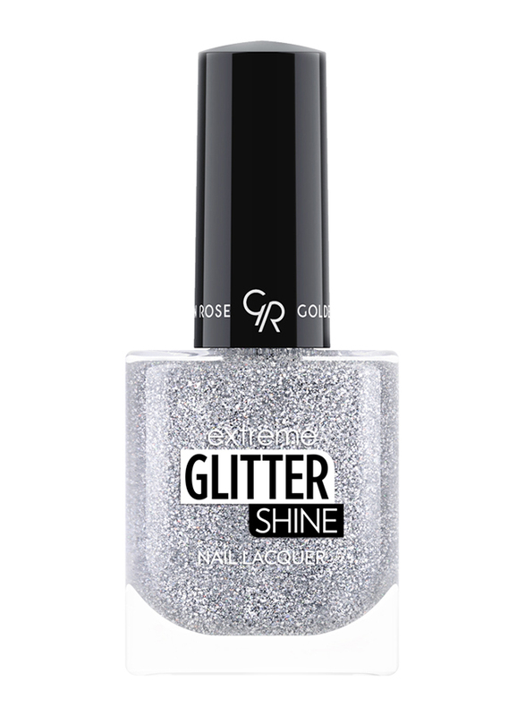 Golden Rose Extreme Gel Glitter Shine Nail Lacque, No. 204, Grey