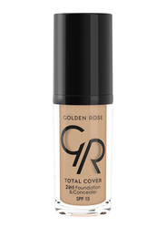 Golden Rose Total Cover 2 In 1 Foundation & Concealer, No. 06-Taupe, Beige