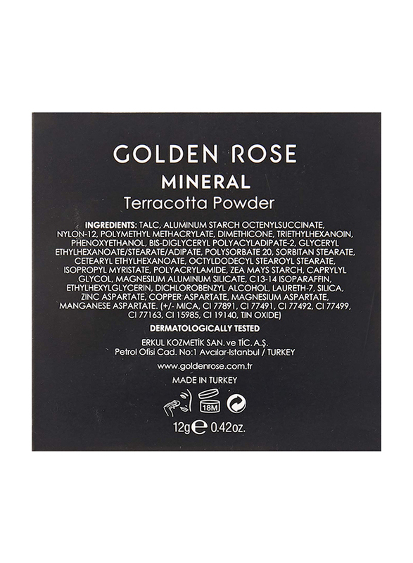 Golden Rose Mineral Terracotta Powder, No 08, Beige