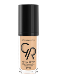 Golden Rose Total Cover 2 In 1 Foundation & Concealer, No. 03-Almond, Beige