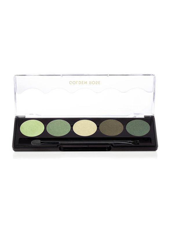 Golden Rose Professional Palette Eyeshadow, 102 Green Line, Green