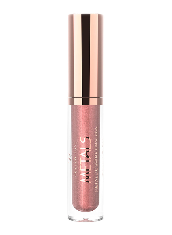 Golden Rose Metals Metallic Shine Lip Gloss, 02 Pink Nude, Pink
