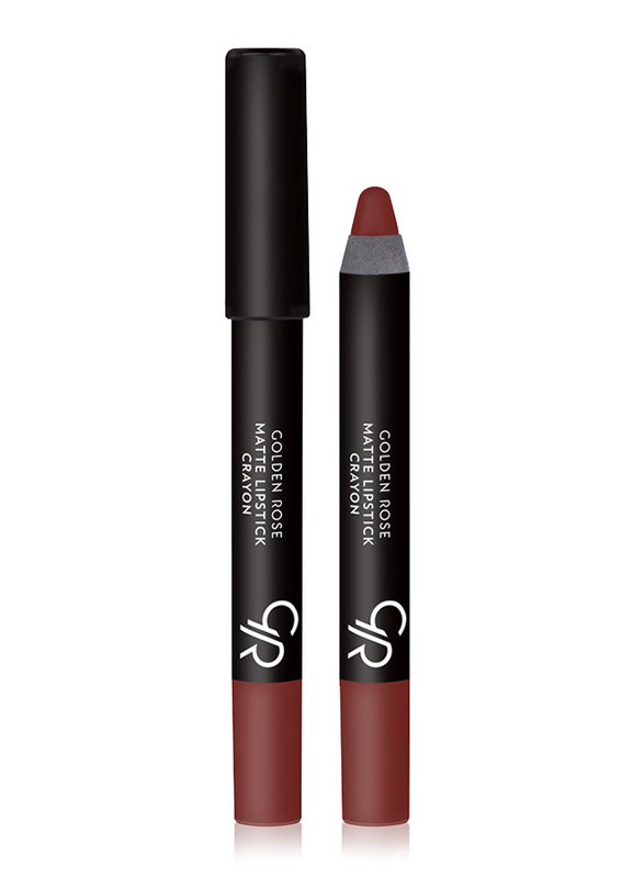 Golden Rose Matte Lipstick Crayon, No. 01, Brown