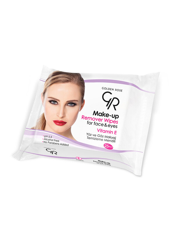 

Golden Rose Make Up Removing Wet Wipes, 25 Pieces, White