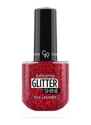 Golden Rose Extreme Gel Glitter Shine Nail Lacque, No. 210, Red