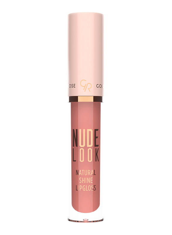 Golden Rose Nude Look Natural Shine Lipgloss, No. 03 Coral Nude, Pink