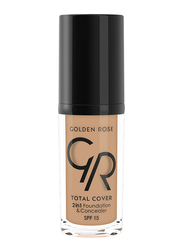 Golden Rose Total Cover 2 In 1 Foundation & Concealer, No. 18-Cappuccino, Beige