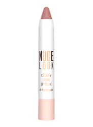Golden Rose Nude Look Creamy Shine Lipstick, No. 03 Peachy Nude, Pink