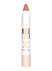 Golden Rose Nude Look Creamy Shine Lipstick, No. 04 Coral Nude, Beige