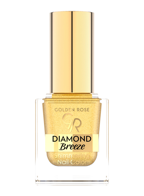 Golden Rose Diamond Breeze Shimmering Nail Color, No. 01 24K Gold, Gold