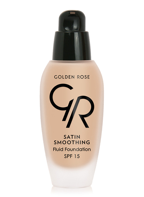 Golden Rose Satin Smoothing Fluid Foundation, No. 34, Brown