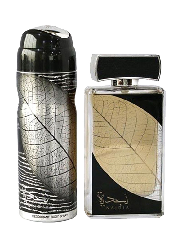 Lattafa 2-Piece Najdia Gift Set for Men, 100ml EDP, 200ml Deodorant