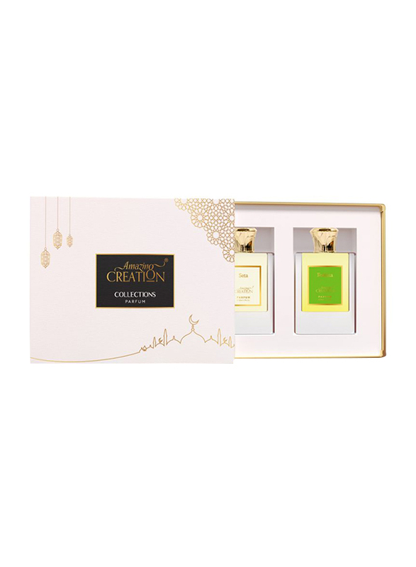 Amazing Creation 2-Pieces Perfume Gift Set Unisex, Seta 50ml EDP, Foresta 50ml EDP