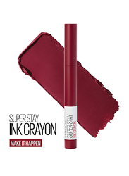 Maybelline New York SuperStay Ink Crayon Lipstick, 1.2gm, 55 Make It Happen, Red
