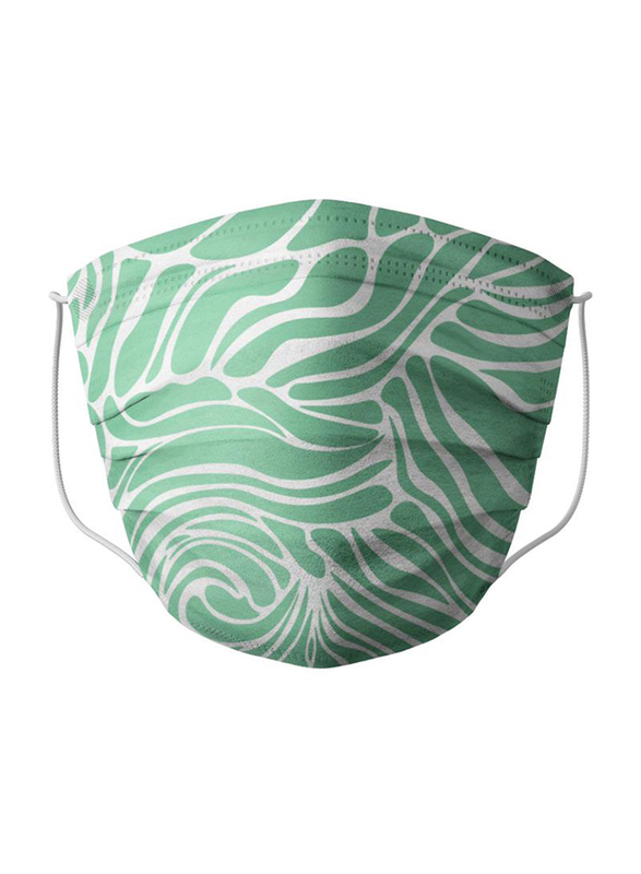 RKF Lines Design 99 % Protected Reusable and Washable Face Mask, 50 Full Wash Cycles, Green, Free Size