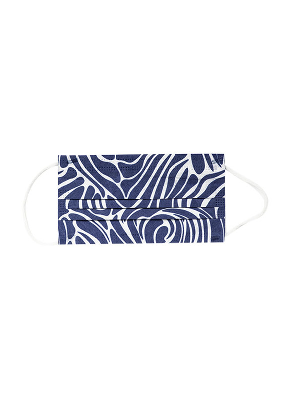 RKF Lines Design 99 % Protected Reusable and Washable Face Mask, 50 Full Wash Cycles, Navy Blue, Free Size